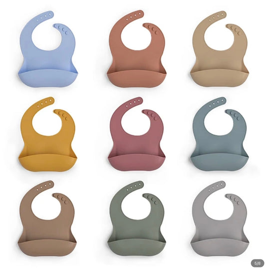 Bavoir bébé en silicone souple et imperméable – Kali - Boutique Kaki Lilas