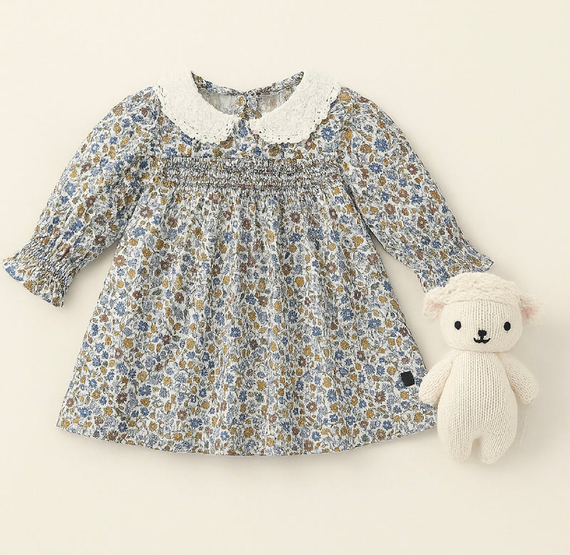 Load image into Gallery viewer, Retro Floral Fall Winter Girls Dress – Kali
