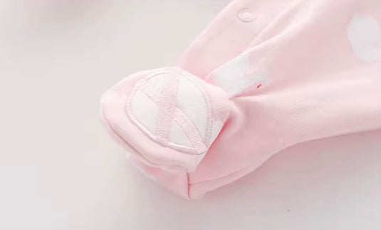 Combinaison bébé en coton à cygnes – Rose 🌸 - Pré-commande