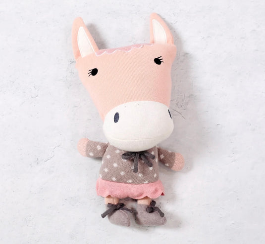 Handmade organic cotton plush toy: Jordan the horse