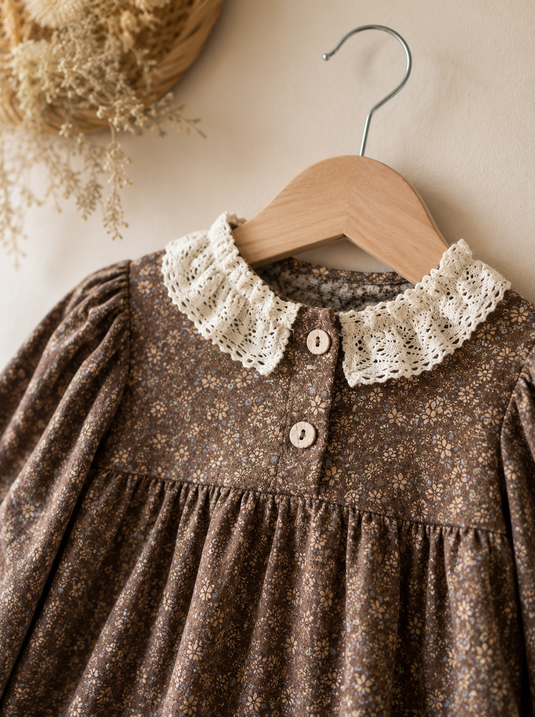 Barboteuse Béatrice vintage aux imprimés floraux – Automne-Hiver