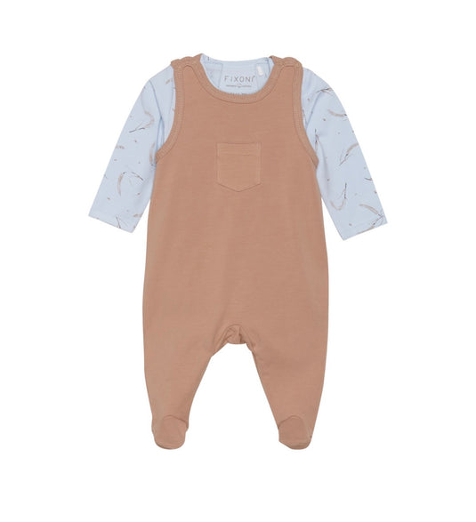 Ensemble pour bébé garçon Fixoni garçon bleu et brun