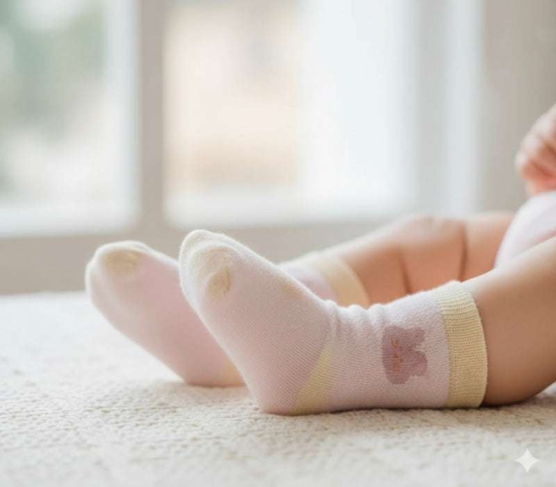 Chargez l'image dans la visionneuse de la galerie, Chaussettes bébé en coton – Blush - Boutique Kaki Lilas
