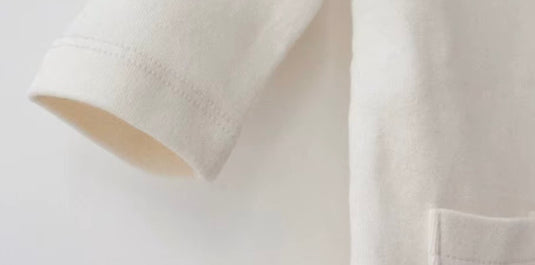 Combinaison en coton biologique bébé garçon – Ivoire