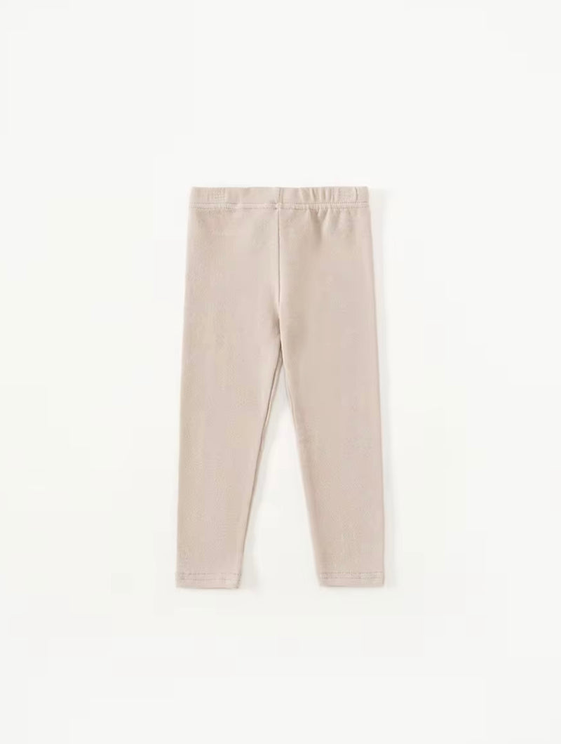 Load image into Gallery viewer, Leggings en coton doux pour filles – Kaki Lilas - Boutique Kaki Lilas
