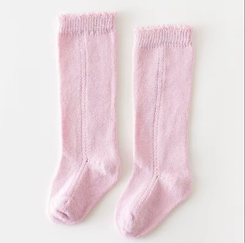 Chargez l'image dans la visionneuse de la galerie, Chaussettes hautes bébé fille coton doux – automne – Kali
