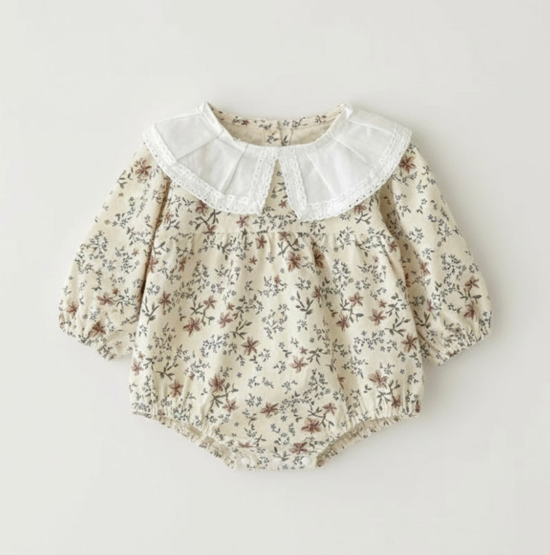 Load image into Gallery viewer, Baby girl pink floral soft cotton romper – Kali
