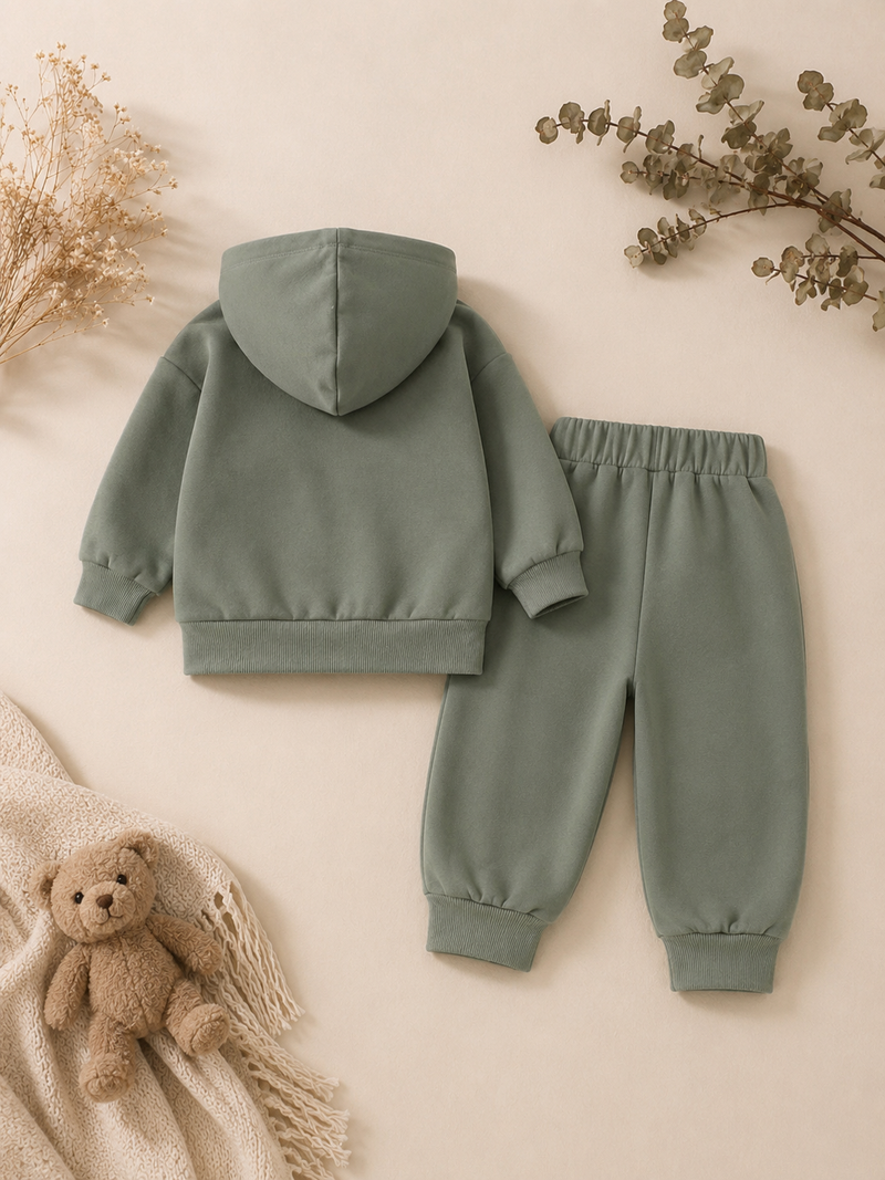 Chargez l'image dans la visionneuse de la galerie, Ensemble deux pièces unisexe à capuche en coton – Automne-Hiver
