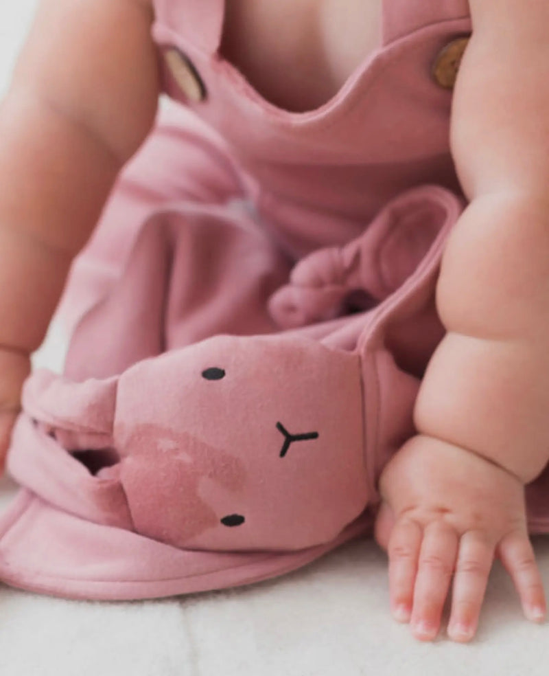 Load image into Gallery viewer, Doudou Lapin brossé Lovey-Berry coton bio - Boutique Kaki Lilas
