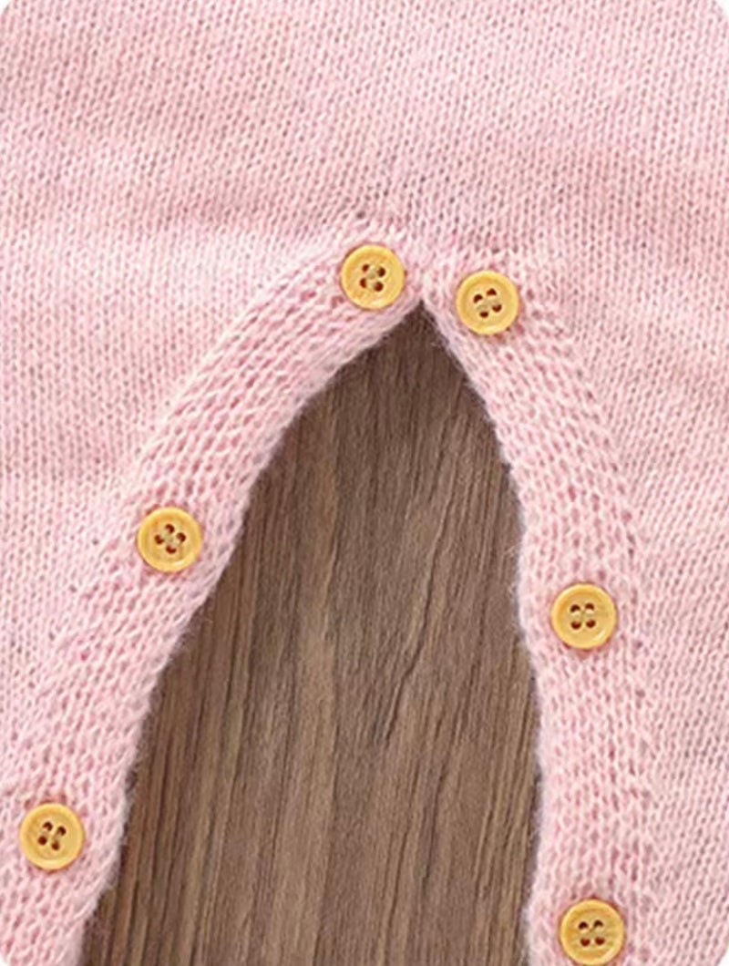 Chargez l'image dans la visionneuse de la galerie, Combinaison bébé fille en tricot rose à broderies florales - Pré-commande
