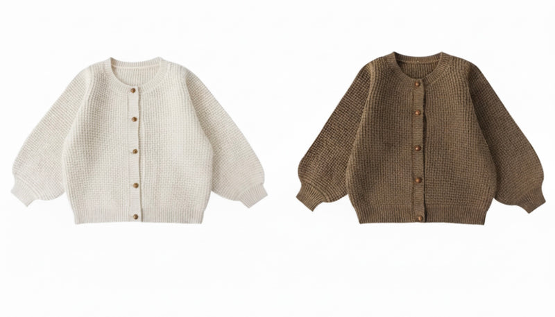 Chargez l'image dans la visionneuse de la galerie, Cardigan bébé fille vintage en tricot doux pour Kali
