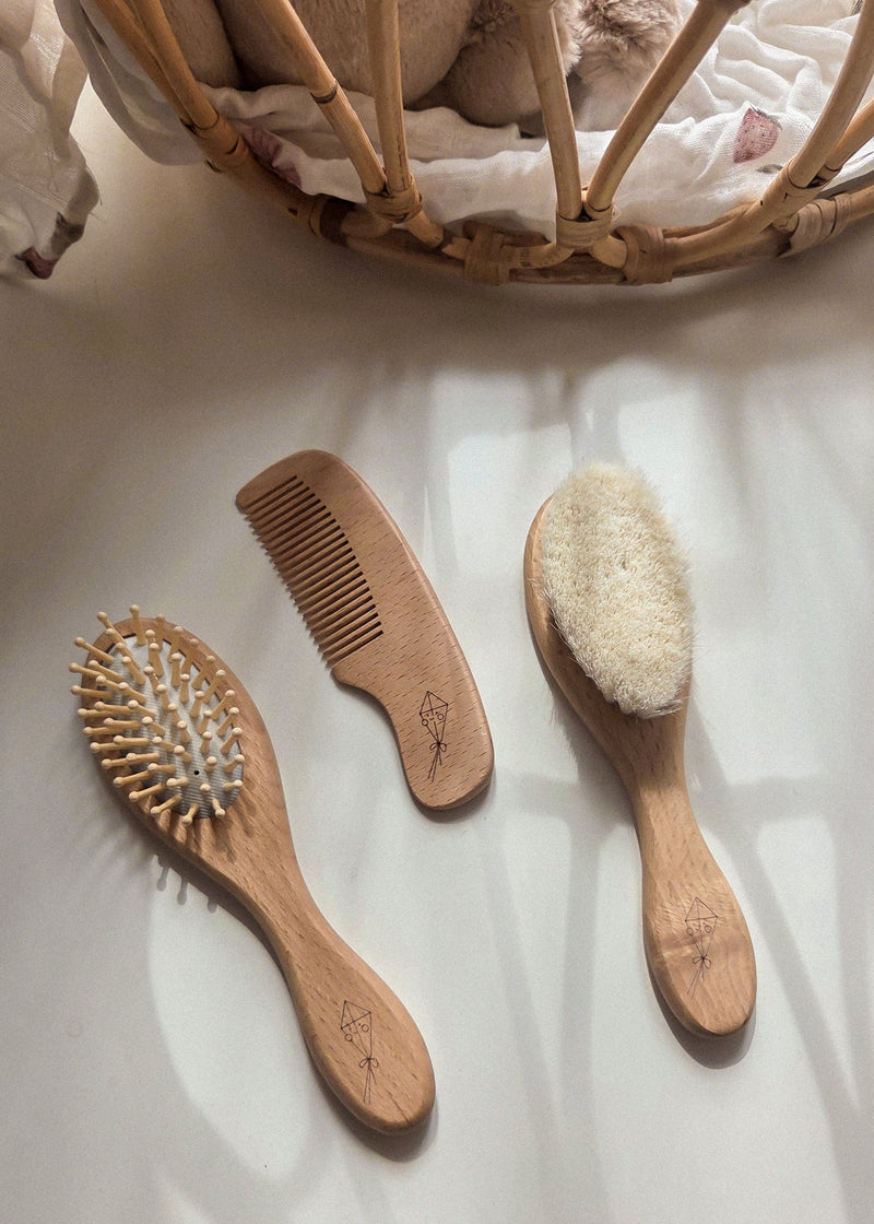Chargez l'image dans la visionneuse de la galerie, ENSEMBLE DE BROSSES ET PEIGNE À CHEVEUX - MENOUM
